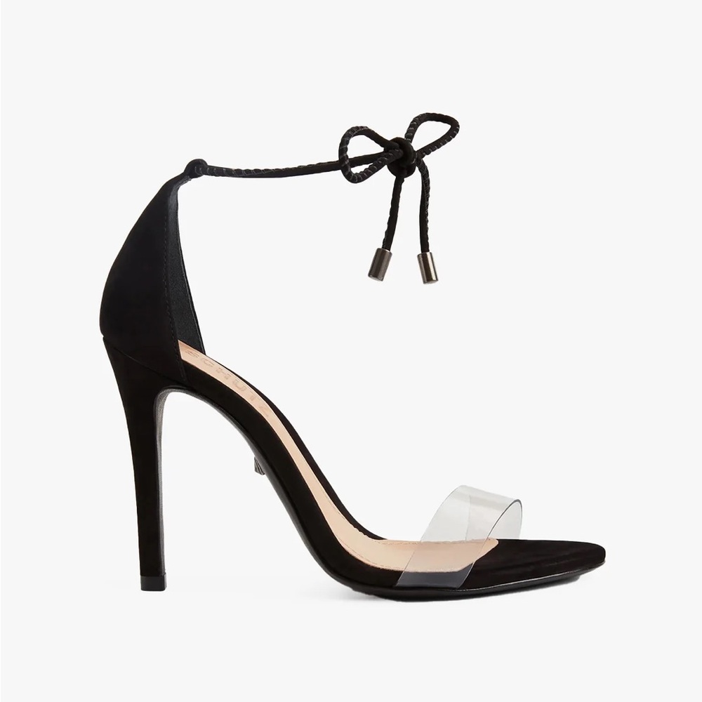 NWT Schutz Josseana Transparent/Black Stiletto